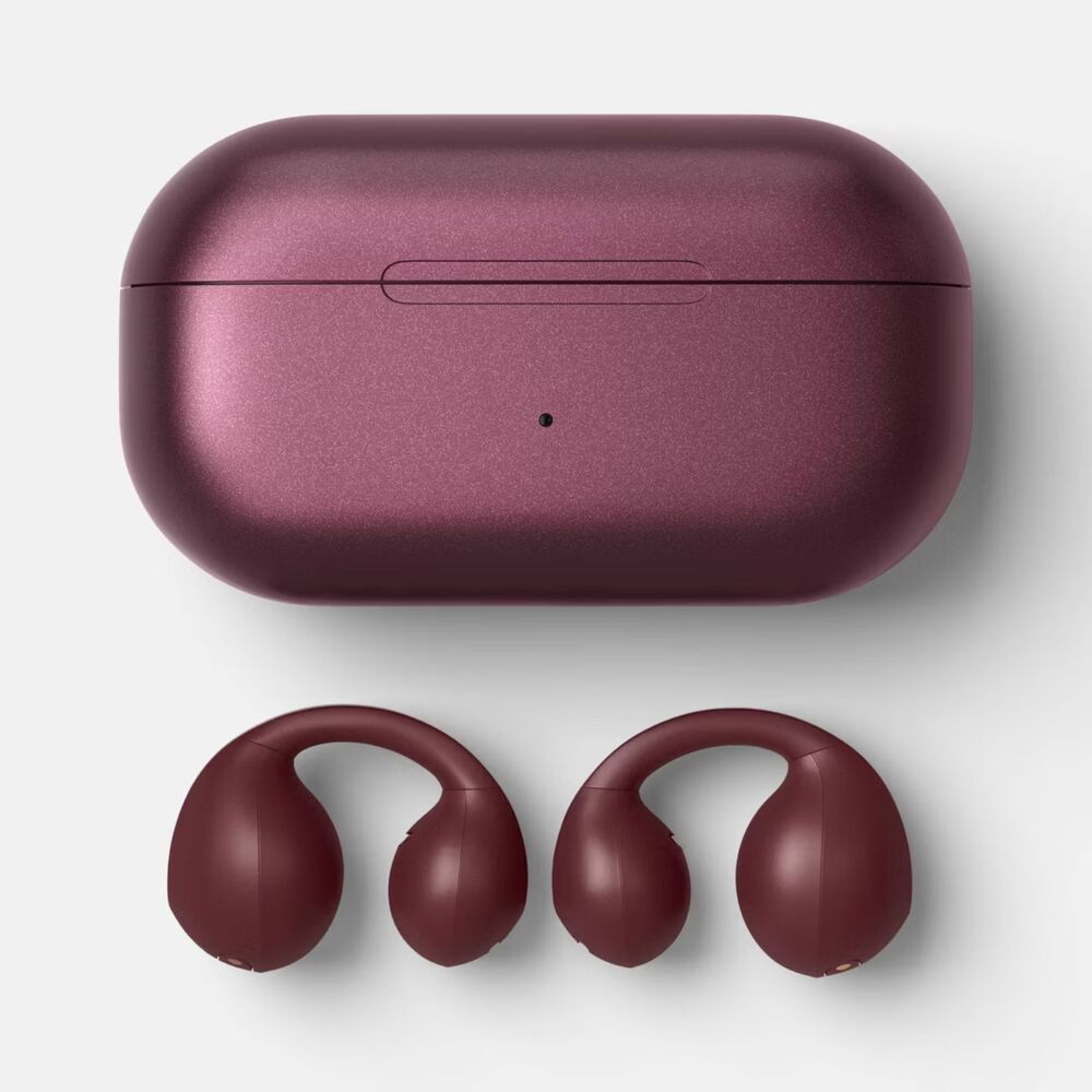 Open-Ear True Wireless USB-C Earbuds with Microphone - heyday Dark Cherry